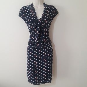 Max Studio Navy Blue Floral Dress size XL